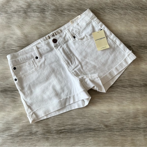 Lucky Brand Other - New Lucky Brand White Riley Short 16 Rolled Cuffs Cut Off Hi-Rise
